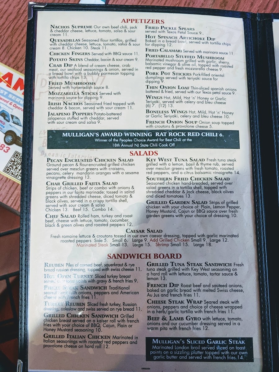 Mulligan's Bar & Restaurant Photo Menu 10