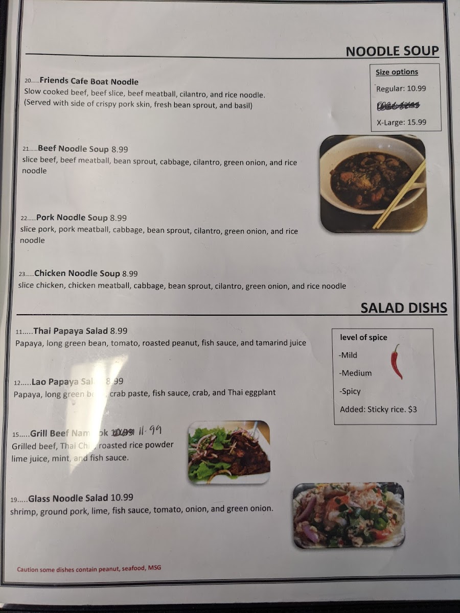 Friends Cafe Photo Menu 8