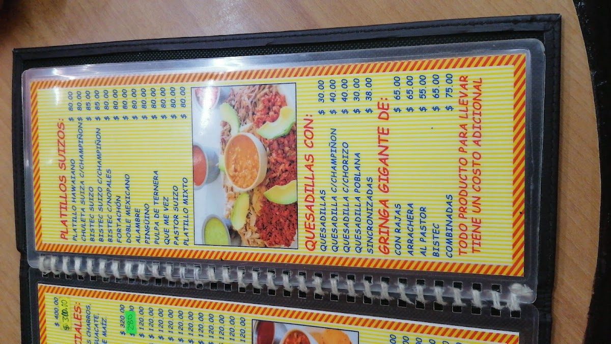 Taqueria El Pastorcito Photo Menu 4