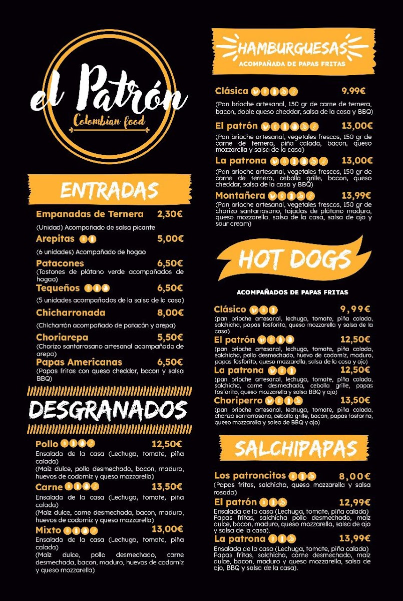 El Patrón Photo Menu 4