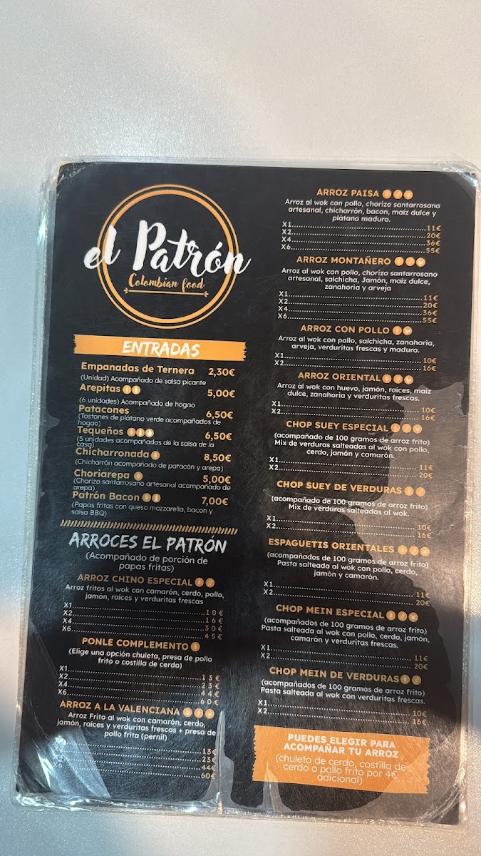 El Patrón Photo Menu 5