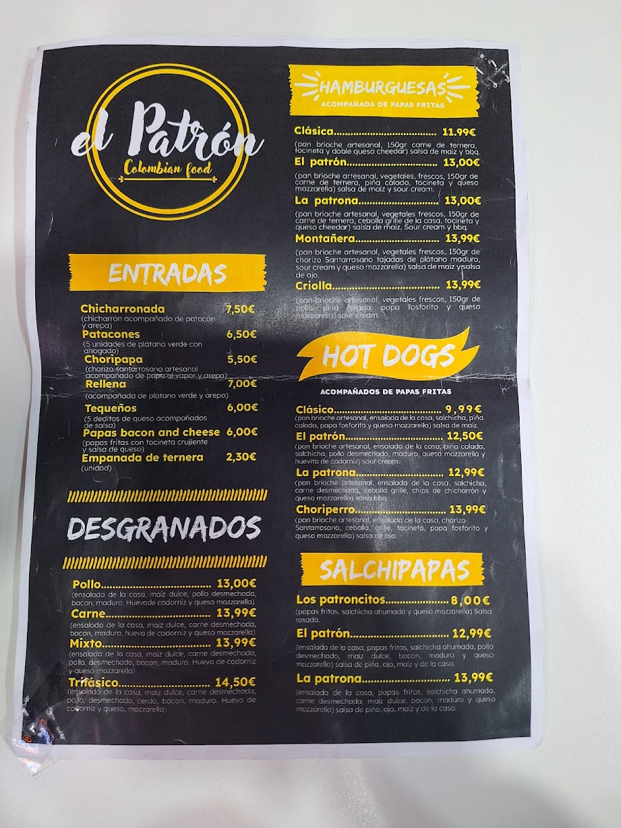 El Patrón Photo Menu 8