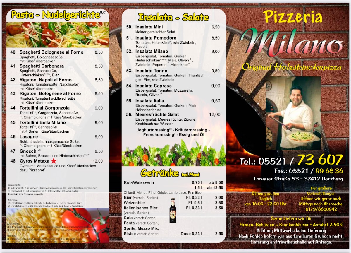 Pizzeria Milano Photo Menu 2