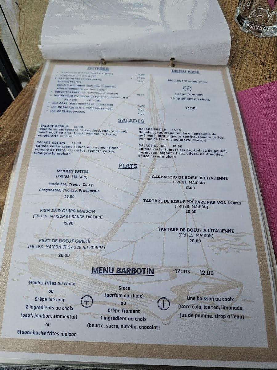 L'effet mer Photo Menu 2