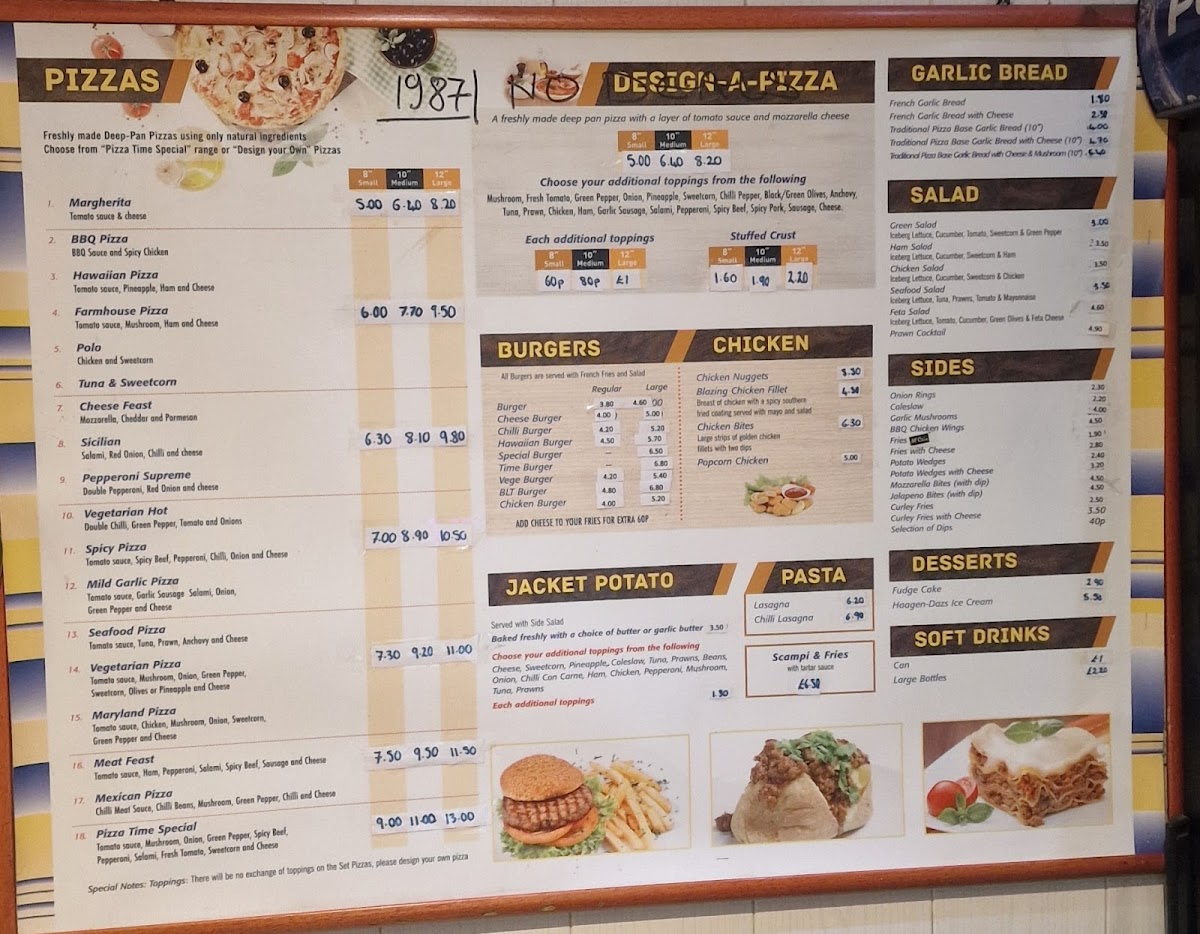 Pizza Time Photo Menu 1