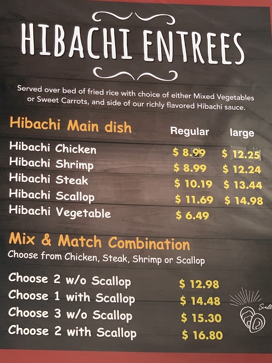Hibachi Express Photo Menu 2