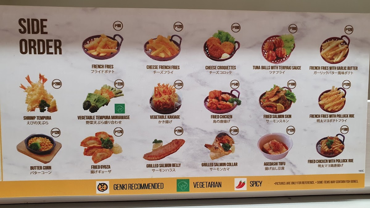 Genki Sushi Photo Menu 2