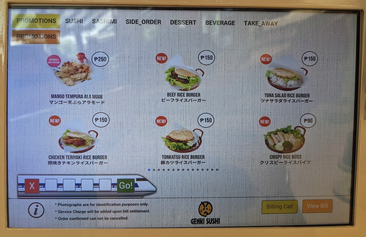 Genki Sushi Photo Menu 3
