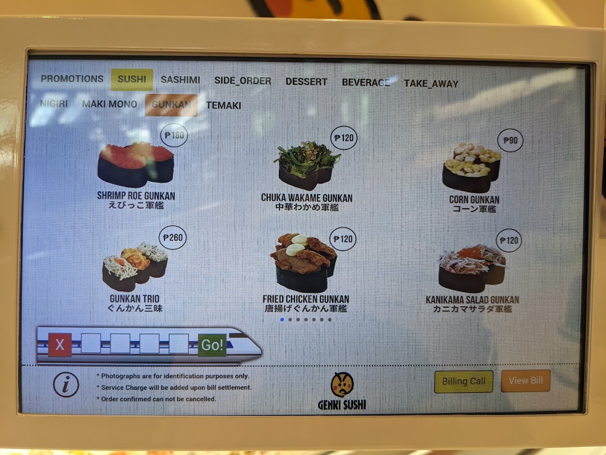 Genki Sushi Photo Menu 5