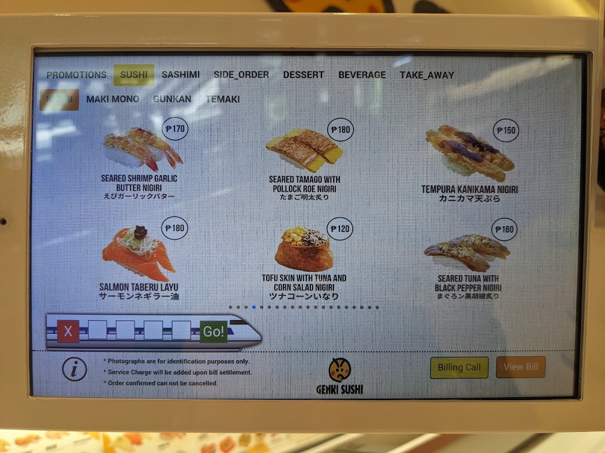 Genki Sushi Photo Menu 6