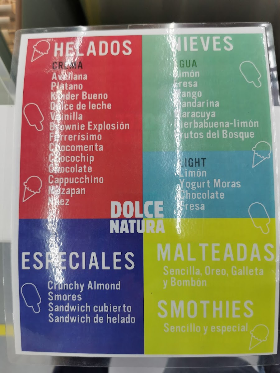 Dolce Natura Photo Menu 1