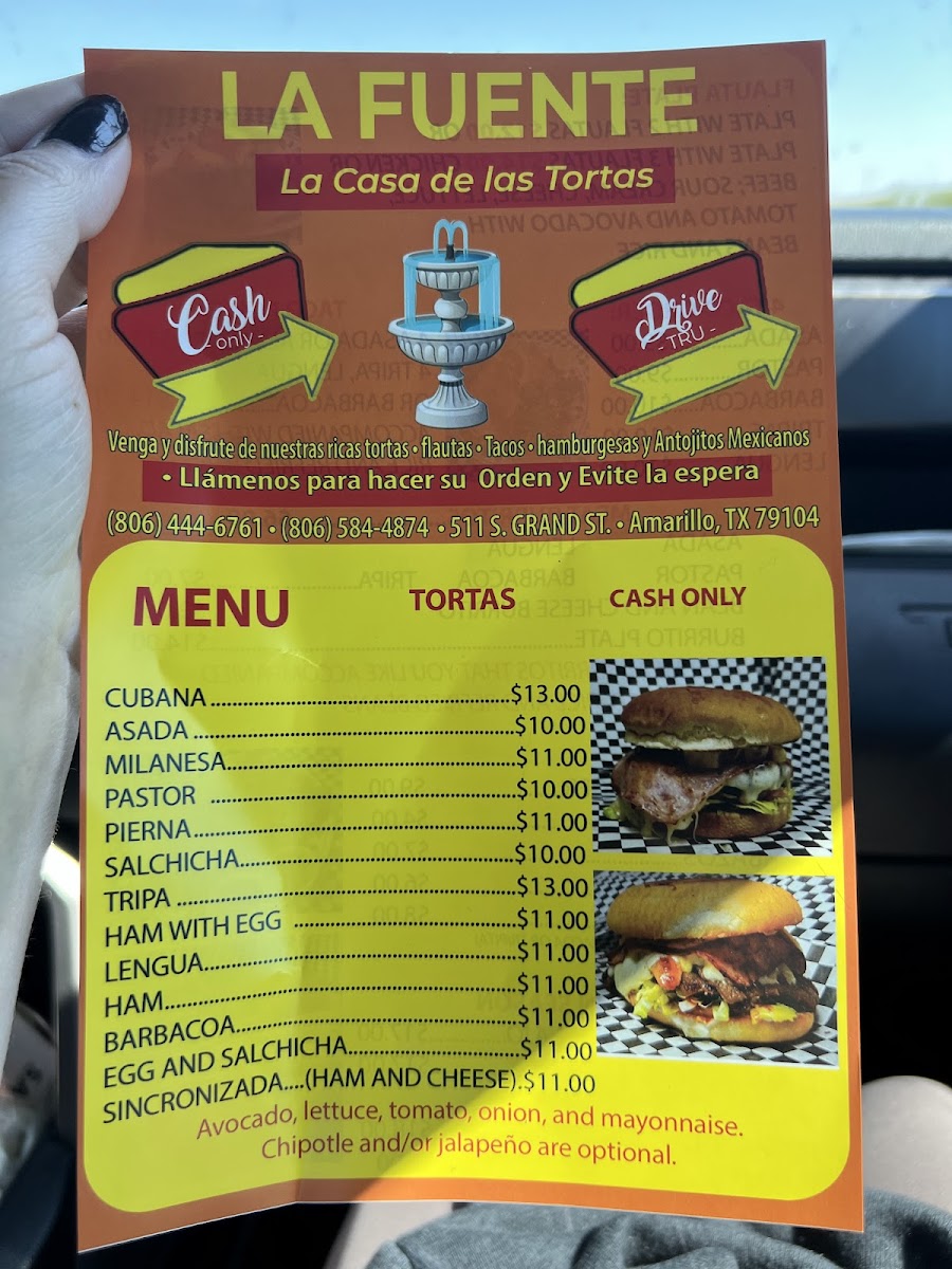 La Fuente Photo Menu 4
