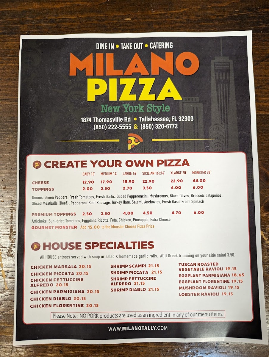 Milano Pizza Photo Menu 4