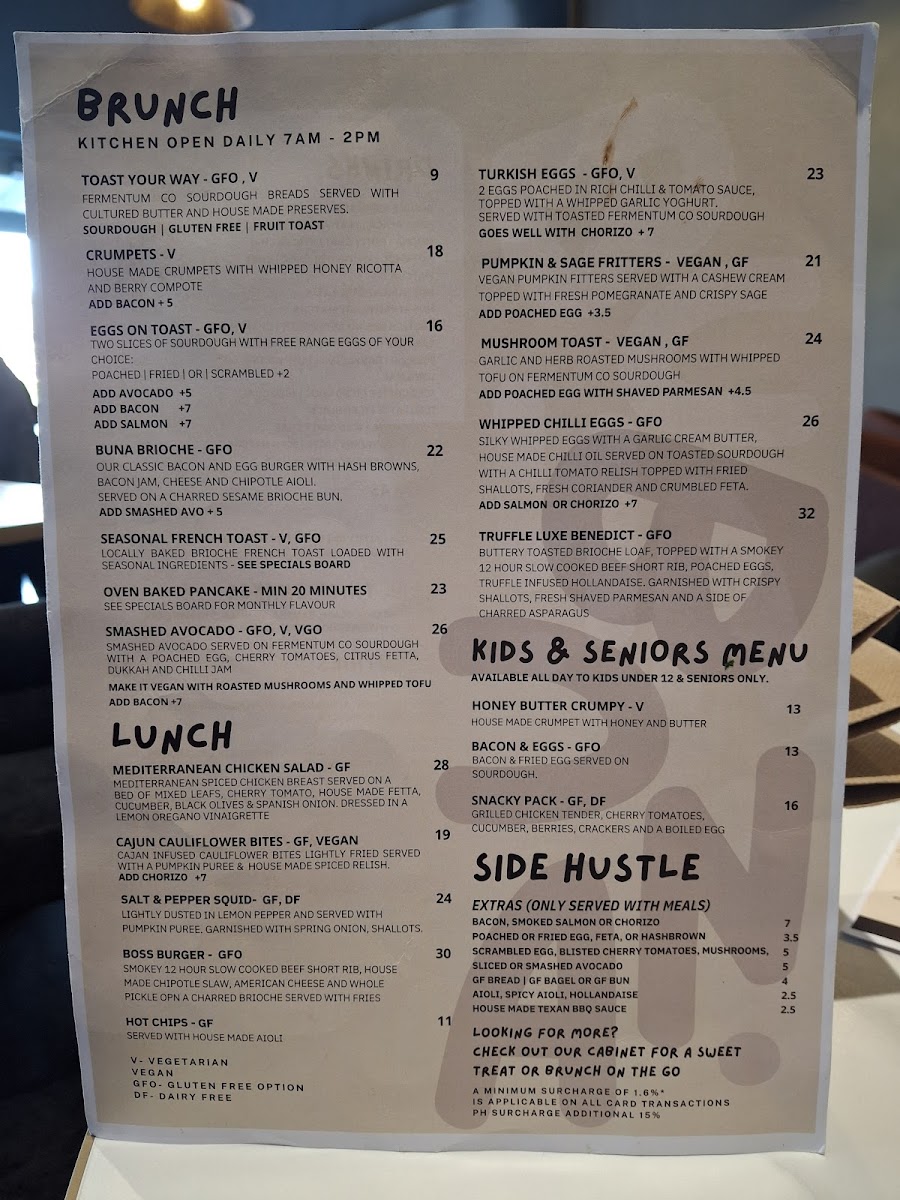 BUNA. Photo Menu 3