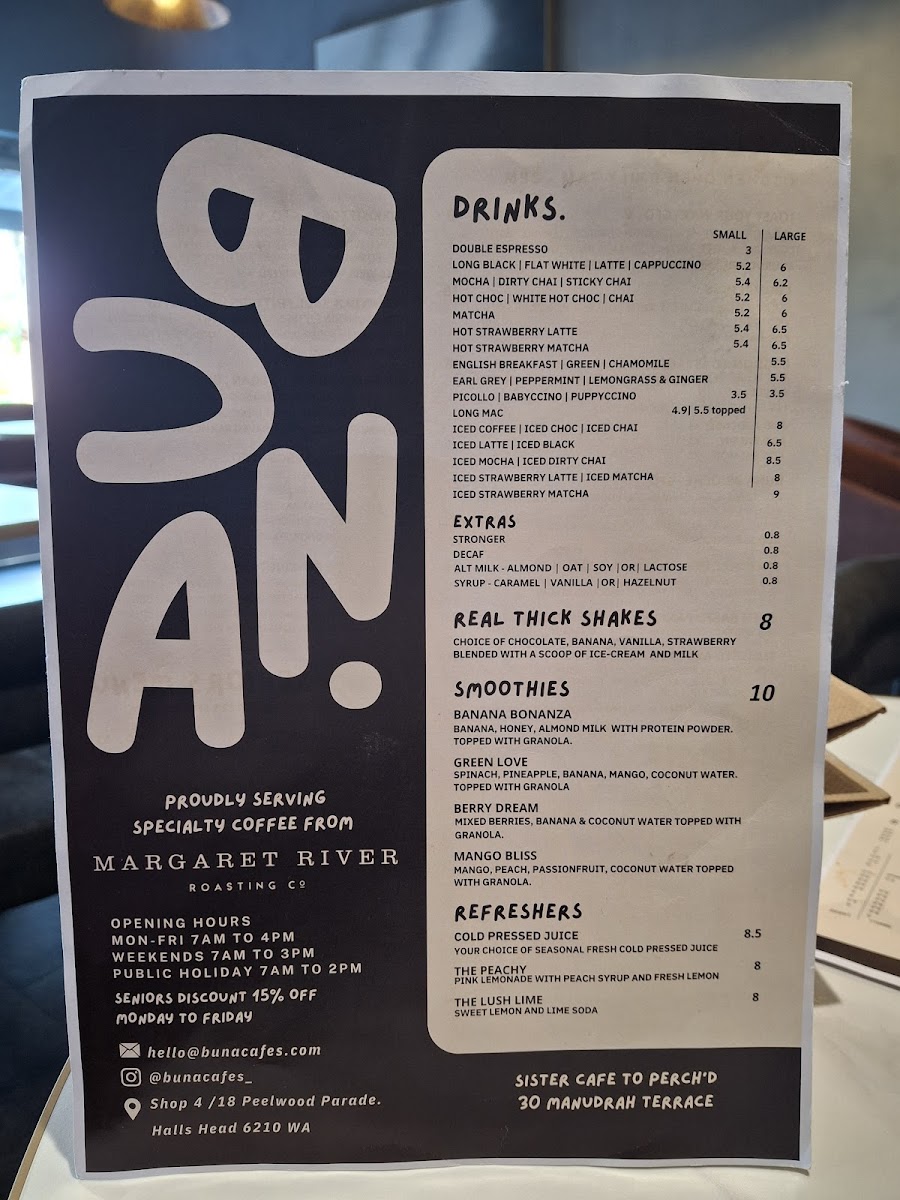 BUNA. Photo Menu 5