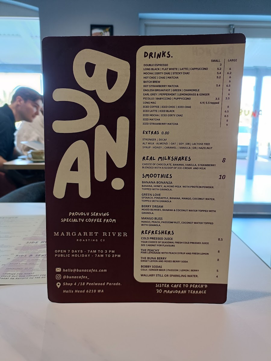 BUNA. Photo Menu 6