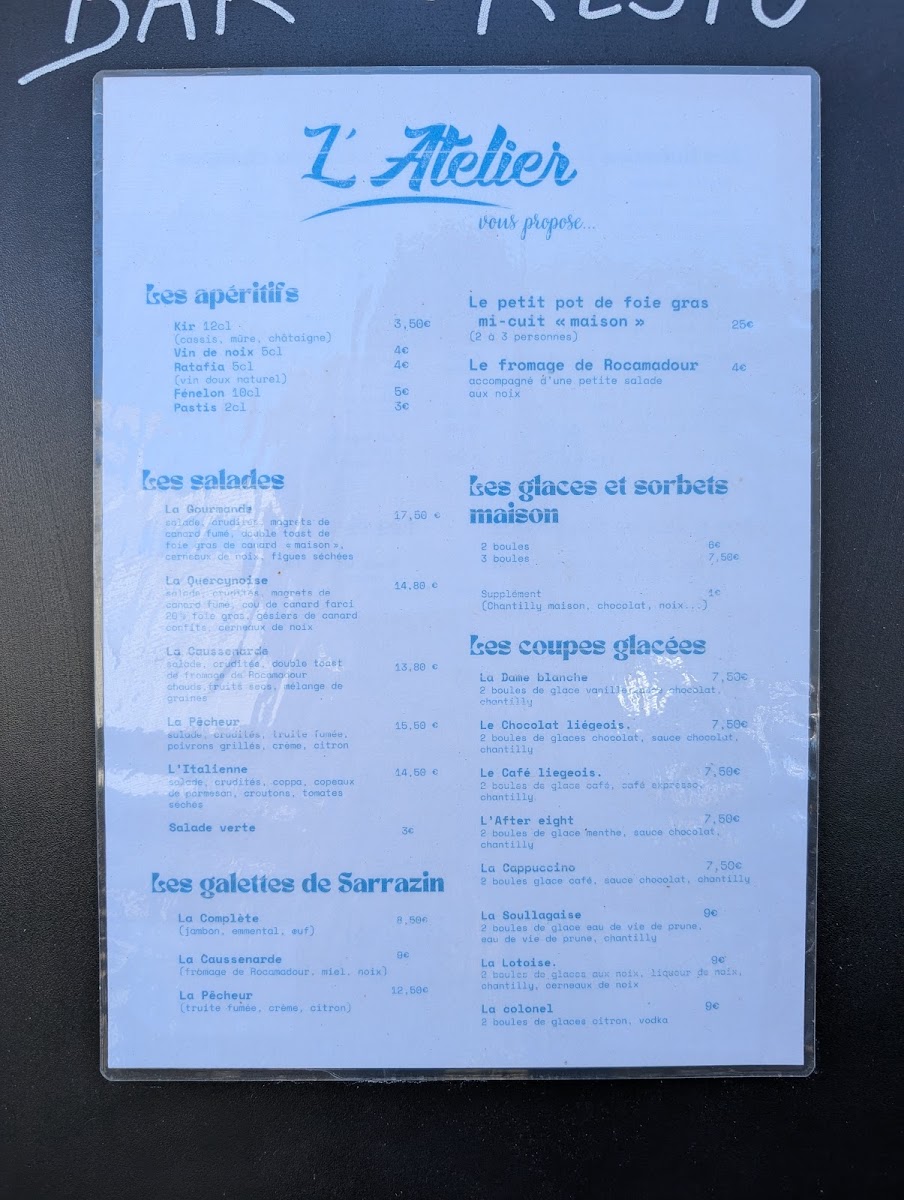 L’Atelier Photo Menu 2