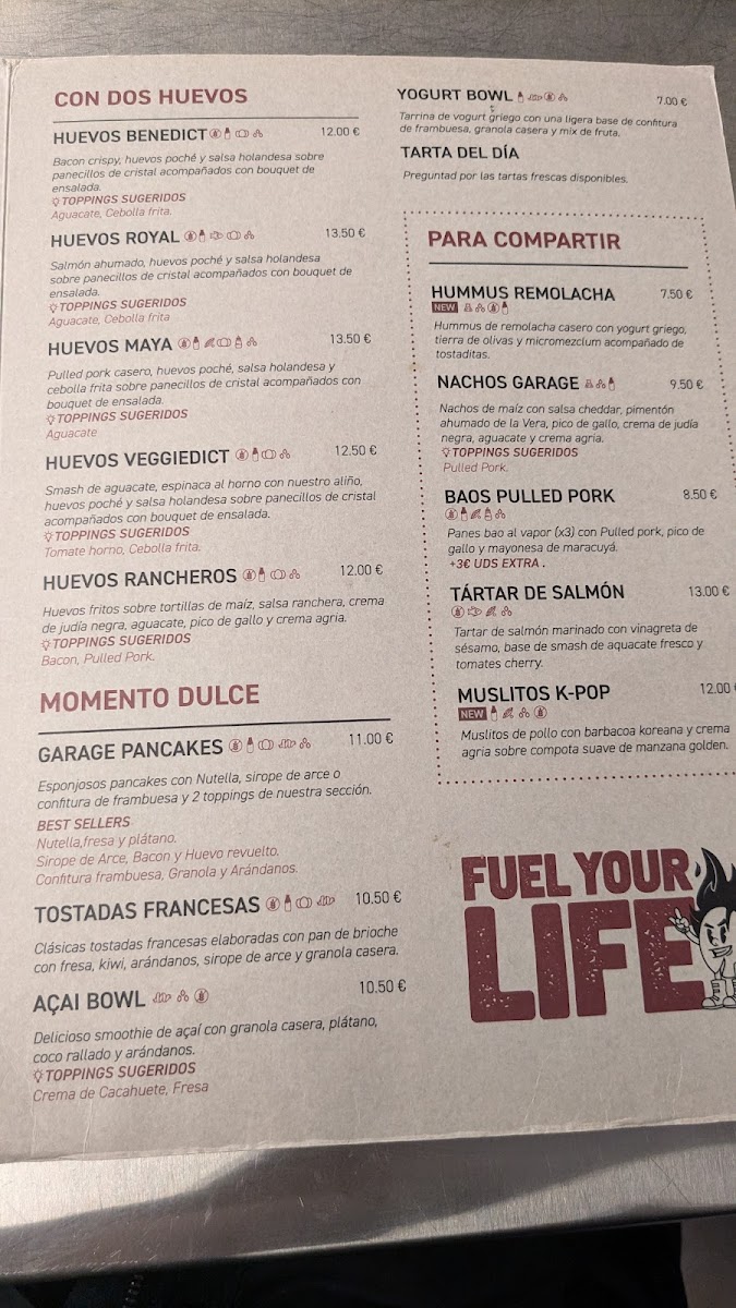Garage Coffee Photo Menu 5