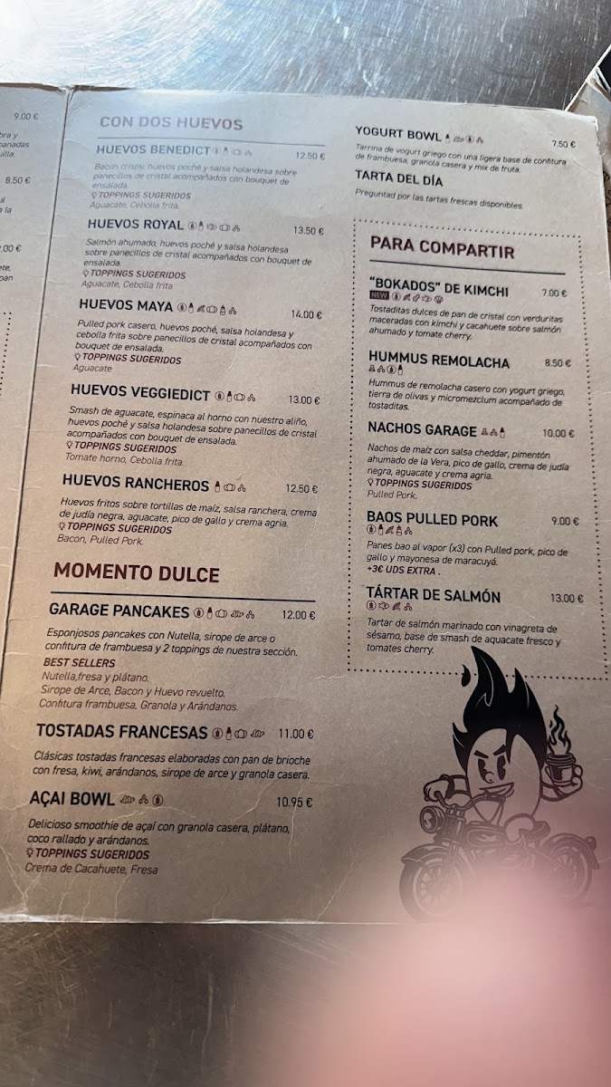 Garage Coffee Photo Menu 7