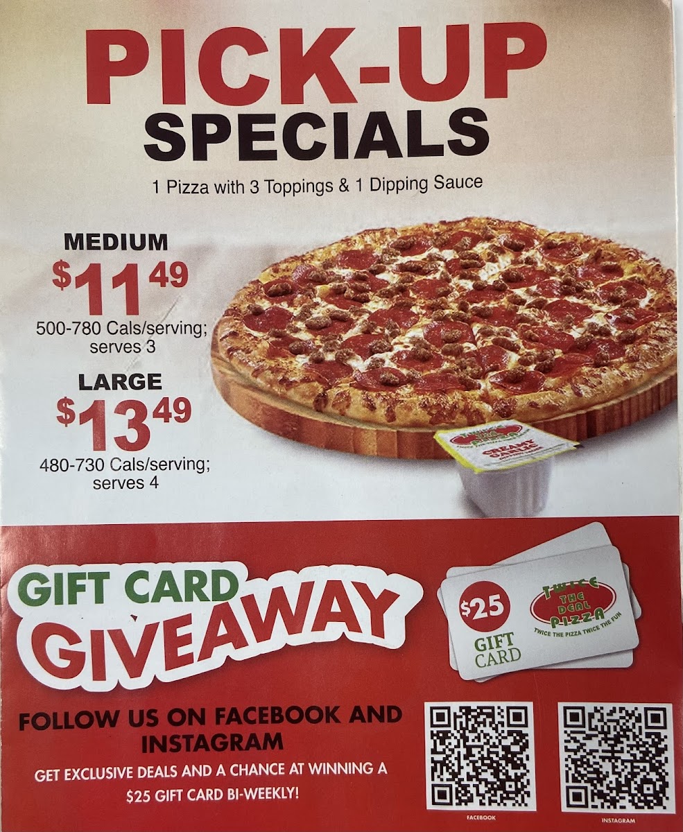 Twice The Deal Pizza Photo Menu 2