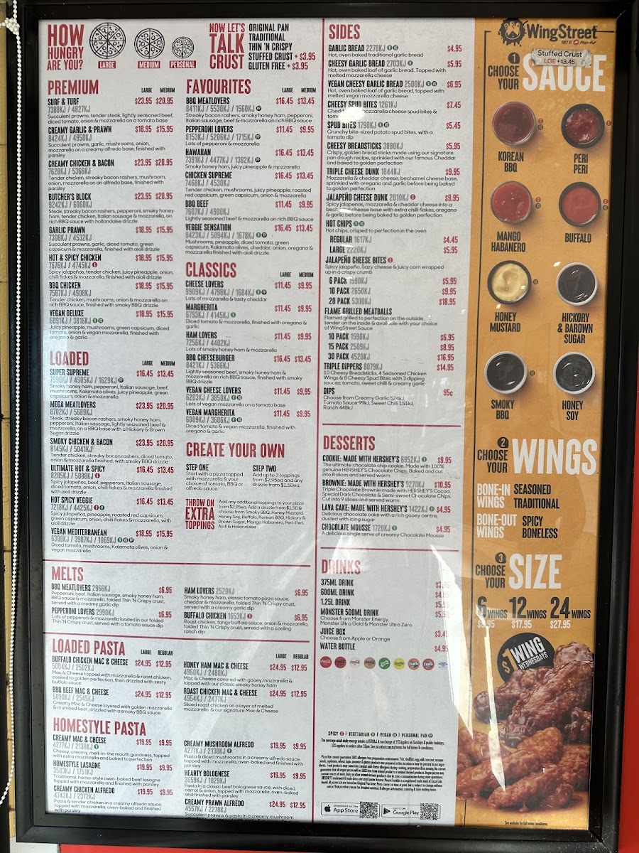 Pizza Hut Photo Menu 1