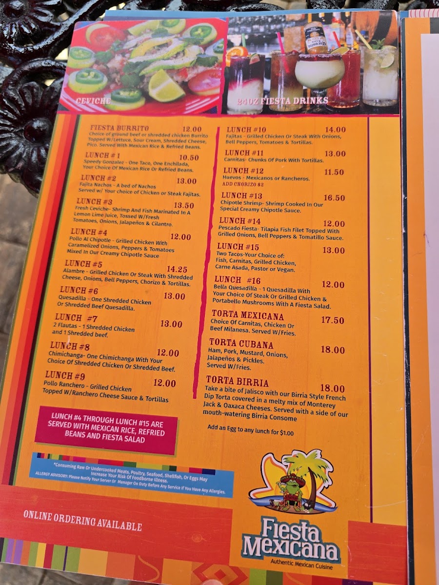 Fiesta Mexicana Photo Menu 2