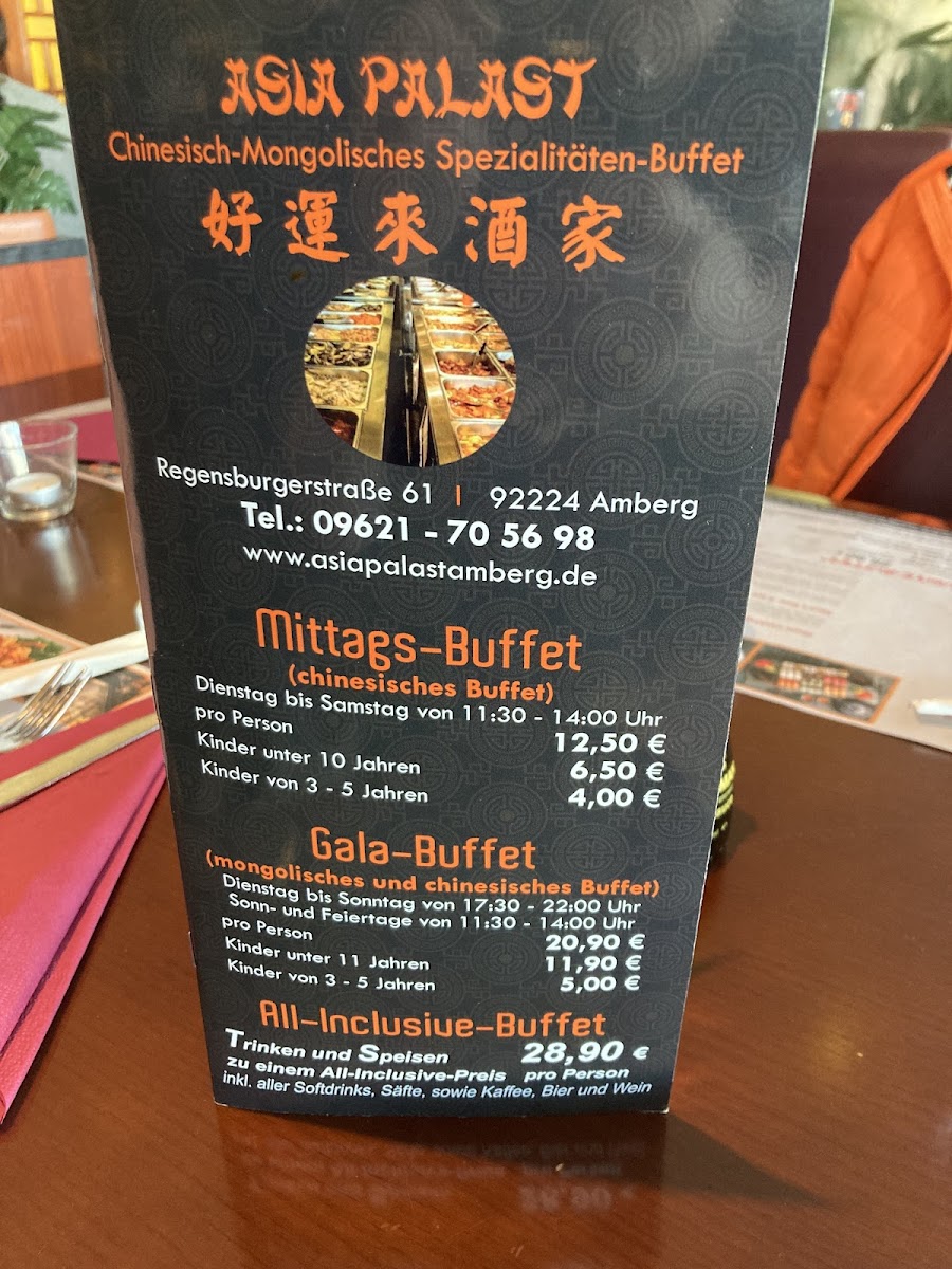 China-Restaurant Asia Palast Photo Menu 3