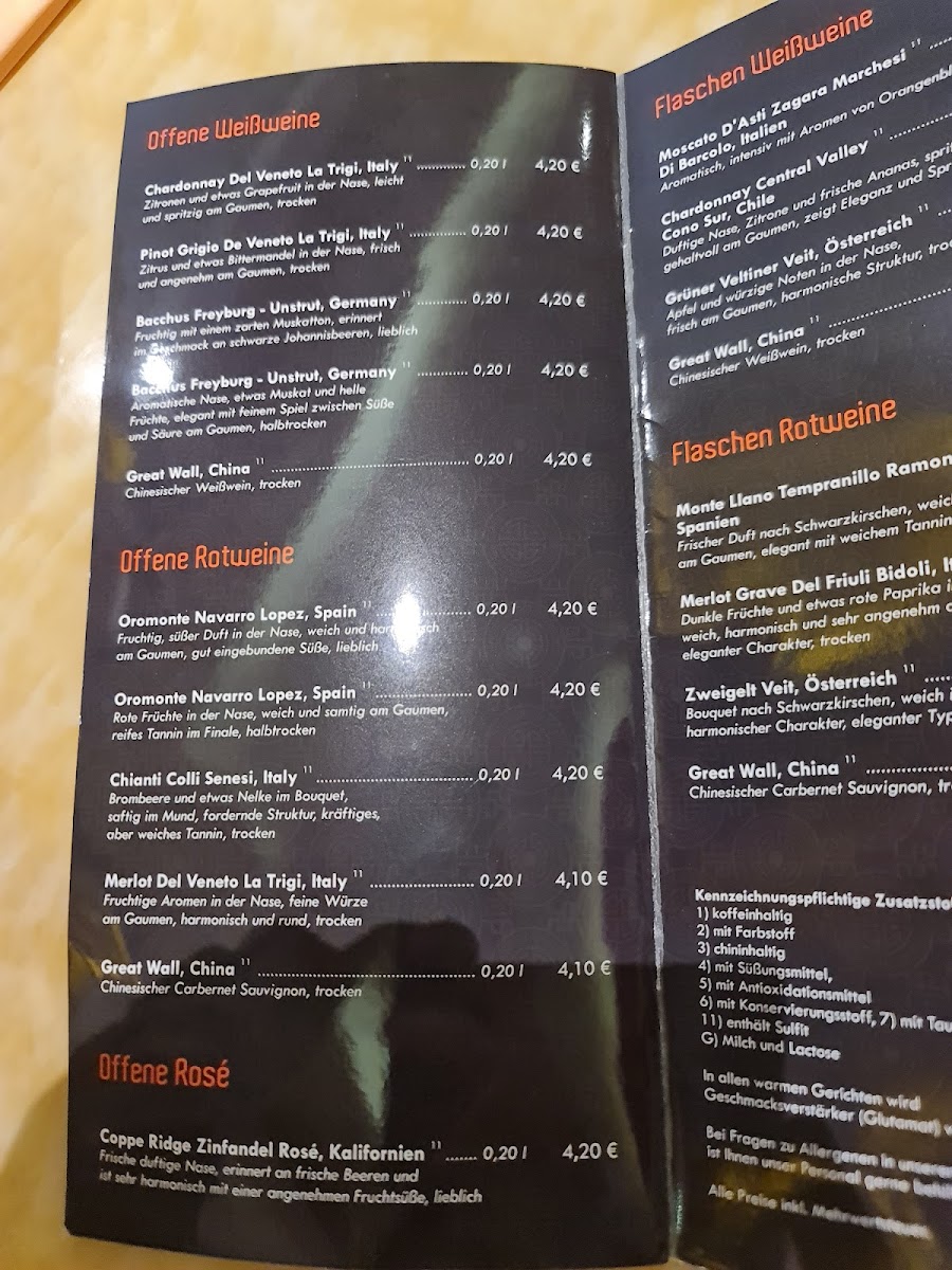 China-Restaurant Asia Palast Photo Menu 5
