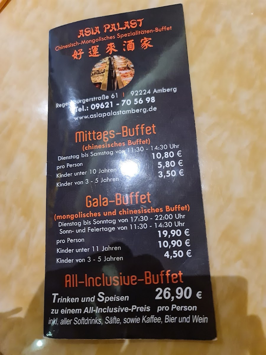China-Restaurant Asia Palast Photo Menu 9