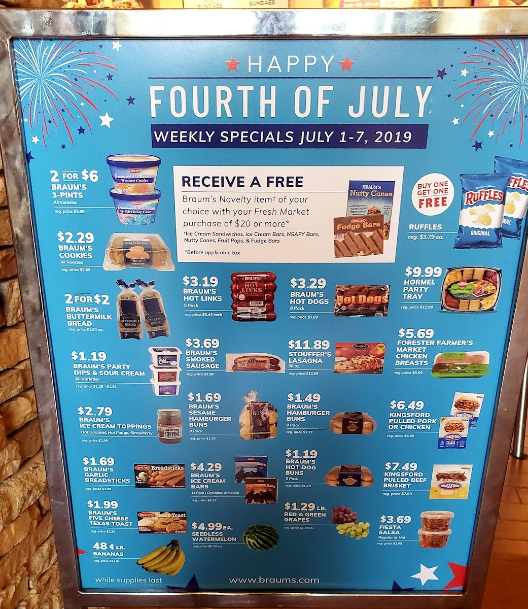 Braum's Ice Cream & Dairy Store Photo Menu 3