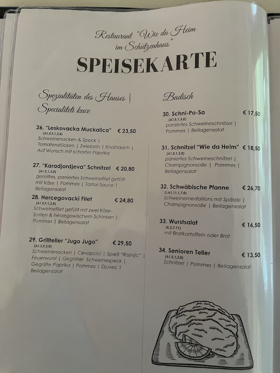 Schützenhaus Photo Menu 1