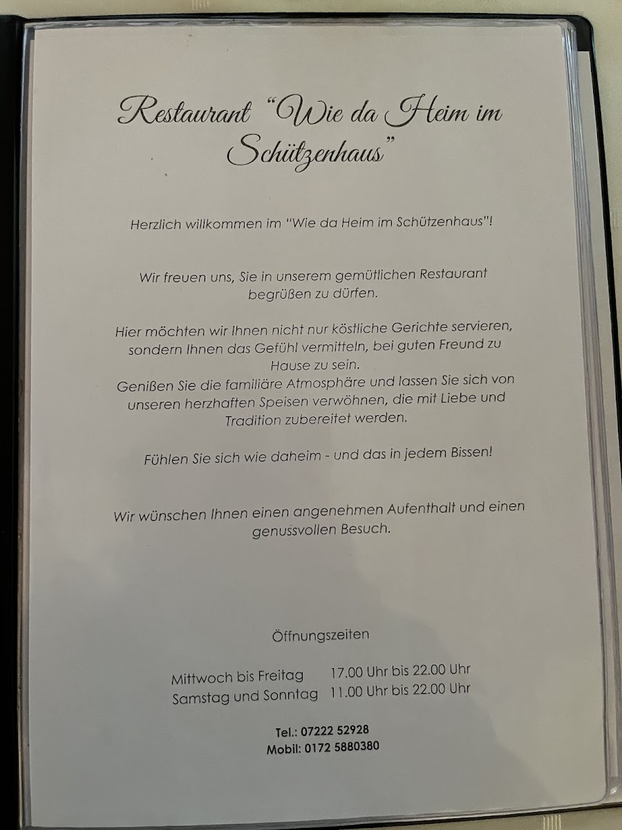 Schützenhaus Photo Menu 10