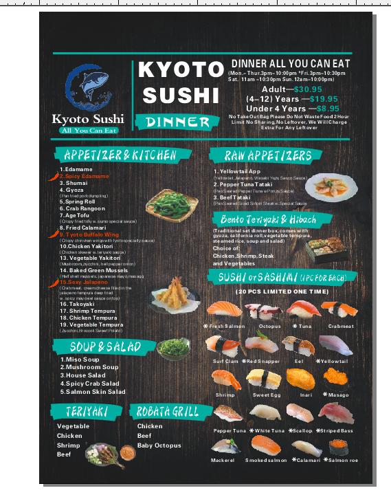 Kyoto Sushi Photo Menu 10