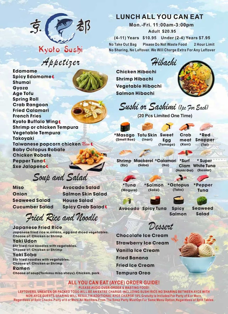 Kyoto Sushi Photo Menu 3