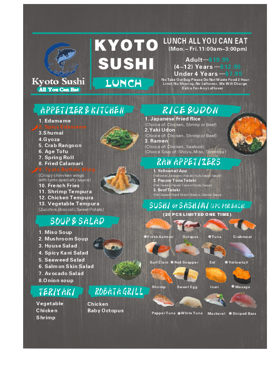 Kyoto Sushi Photo Menu 9