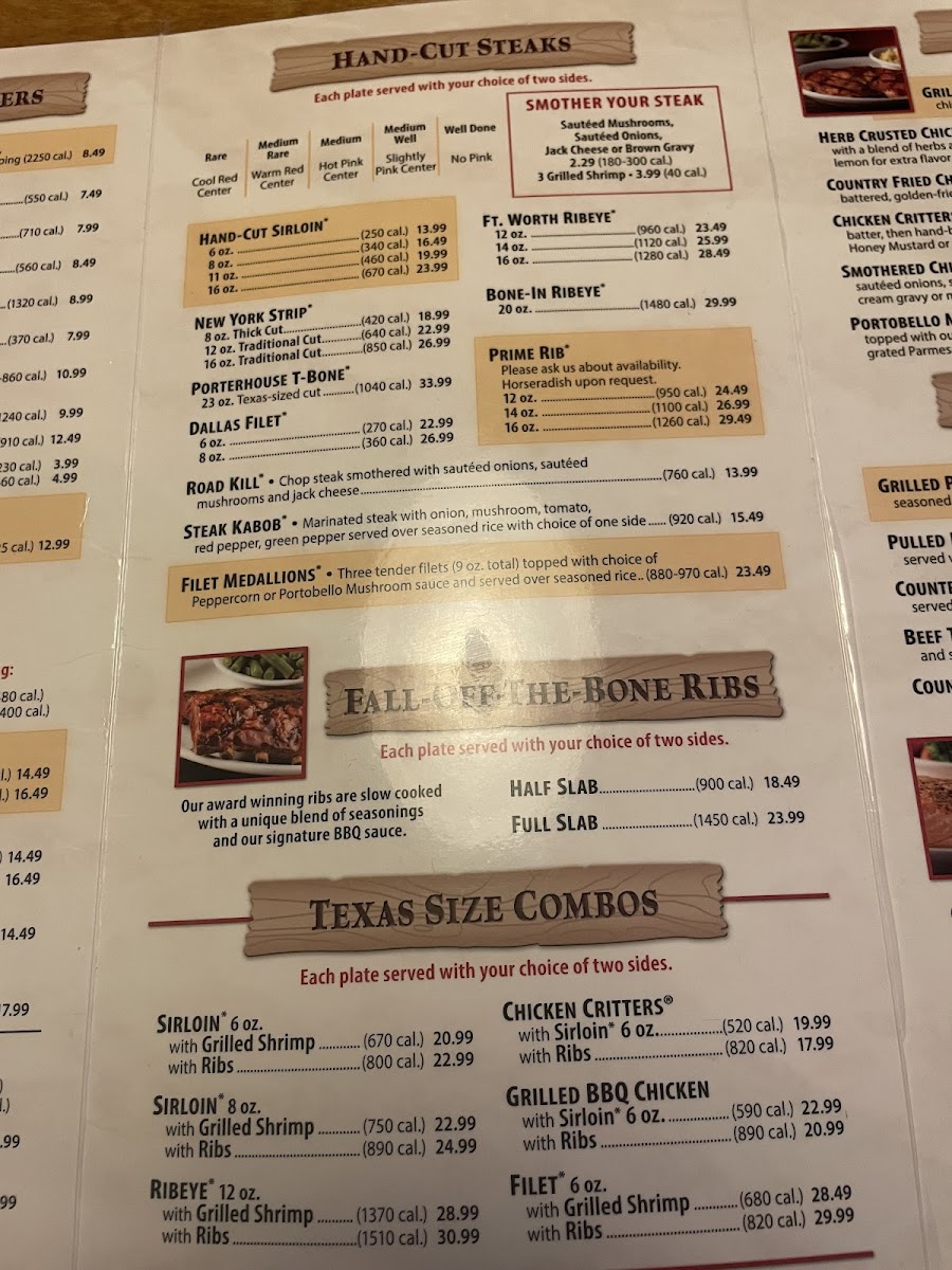 Texas Roadhouse Photo Menu 4