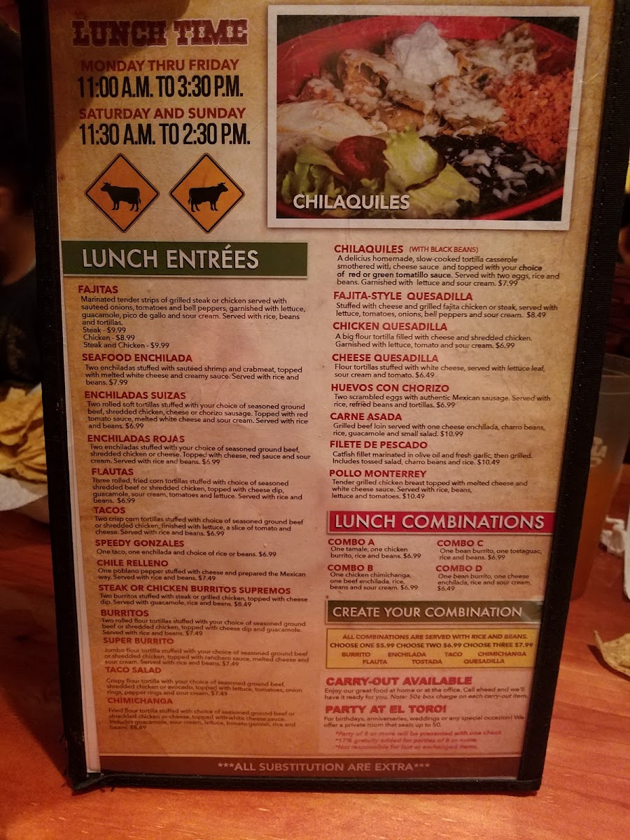 EL Toro Mexican Restaurant Photo Menu 10