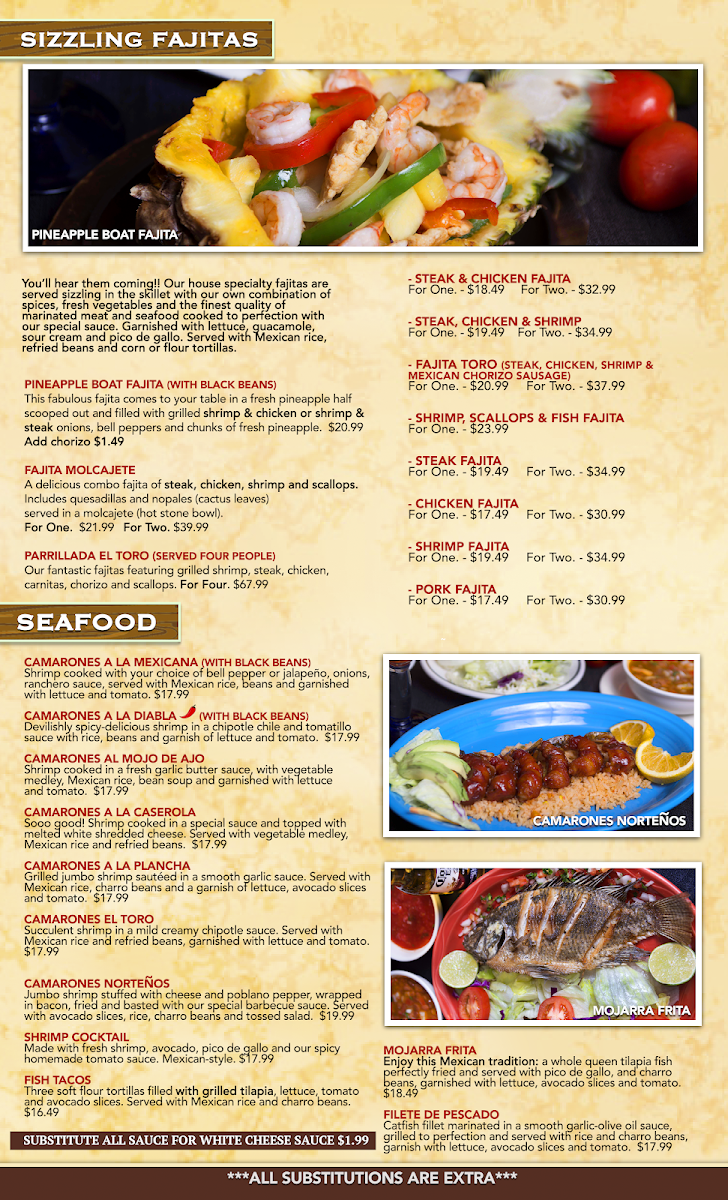 EL Toro Mexican Restaurant Photo Menu 4