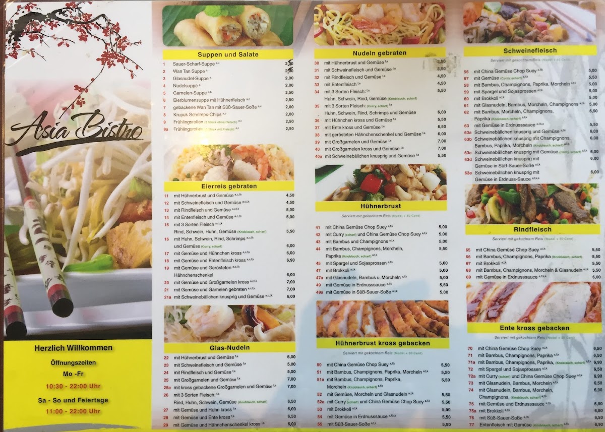Asia Bistro Photo Menu 1