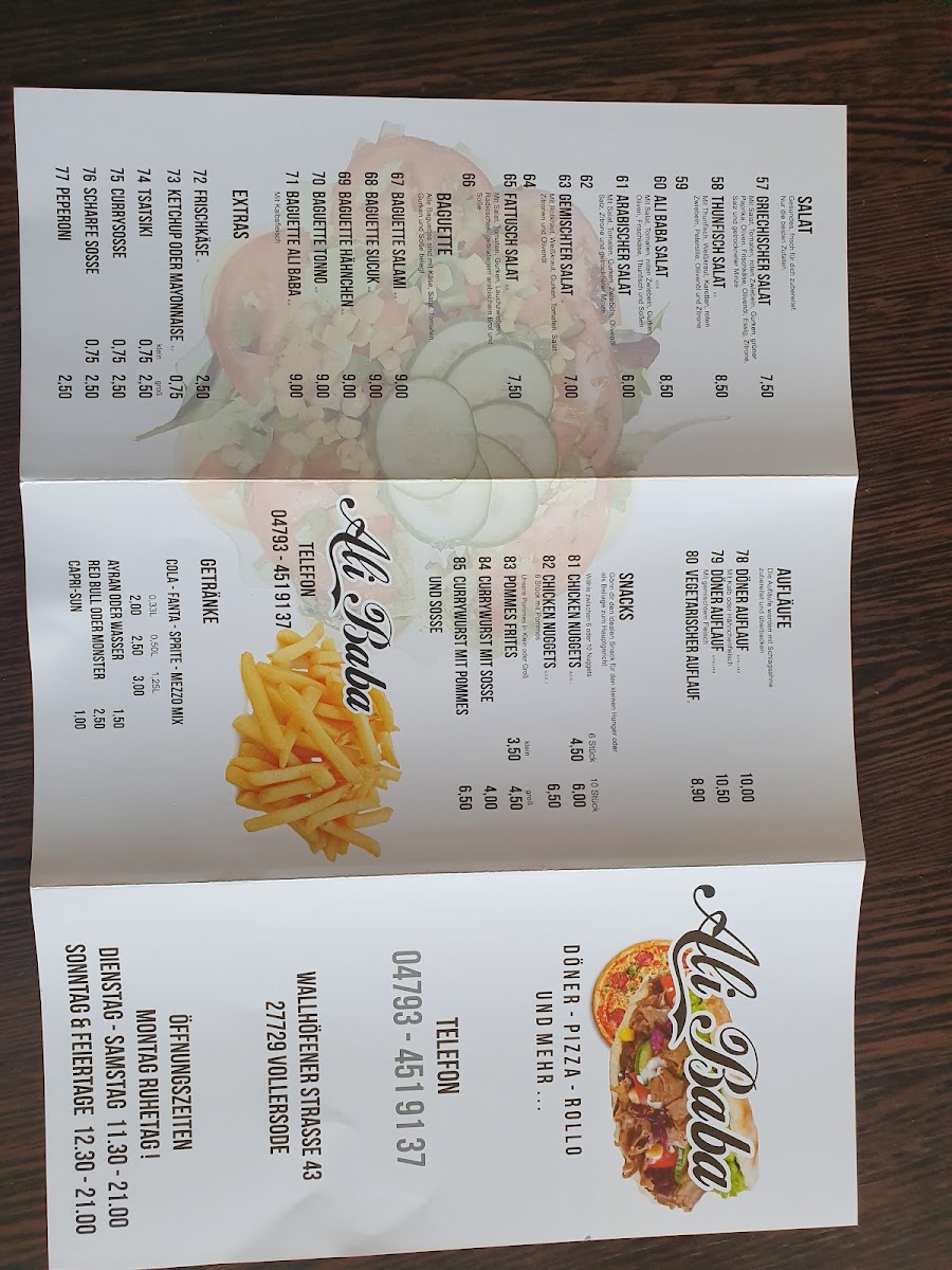 Ali Baba Photo Menu 4