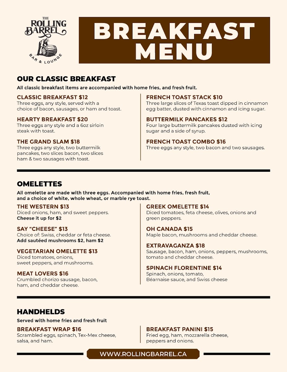 The Rolling Barrel Photo Menu 5