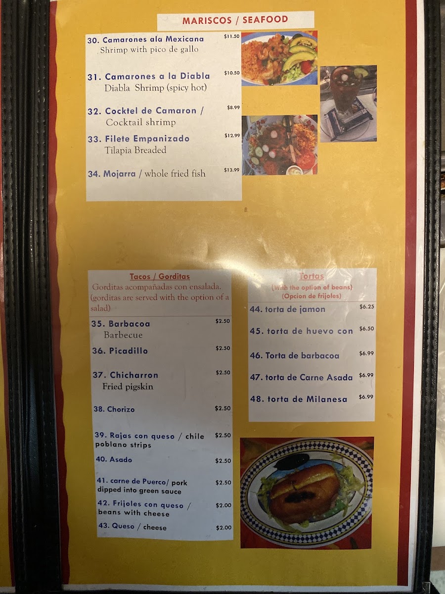 La Hacienda Photo Menu 3