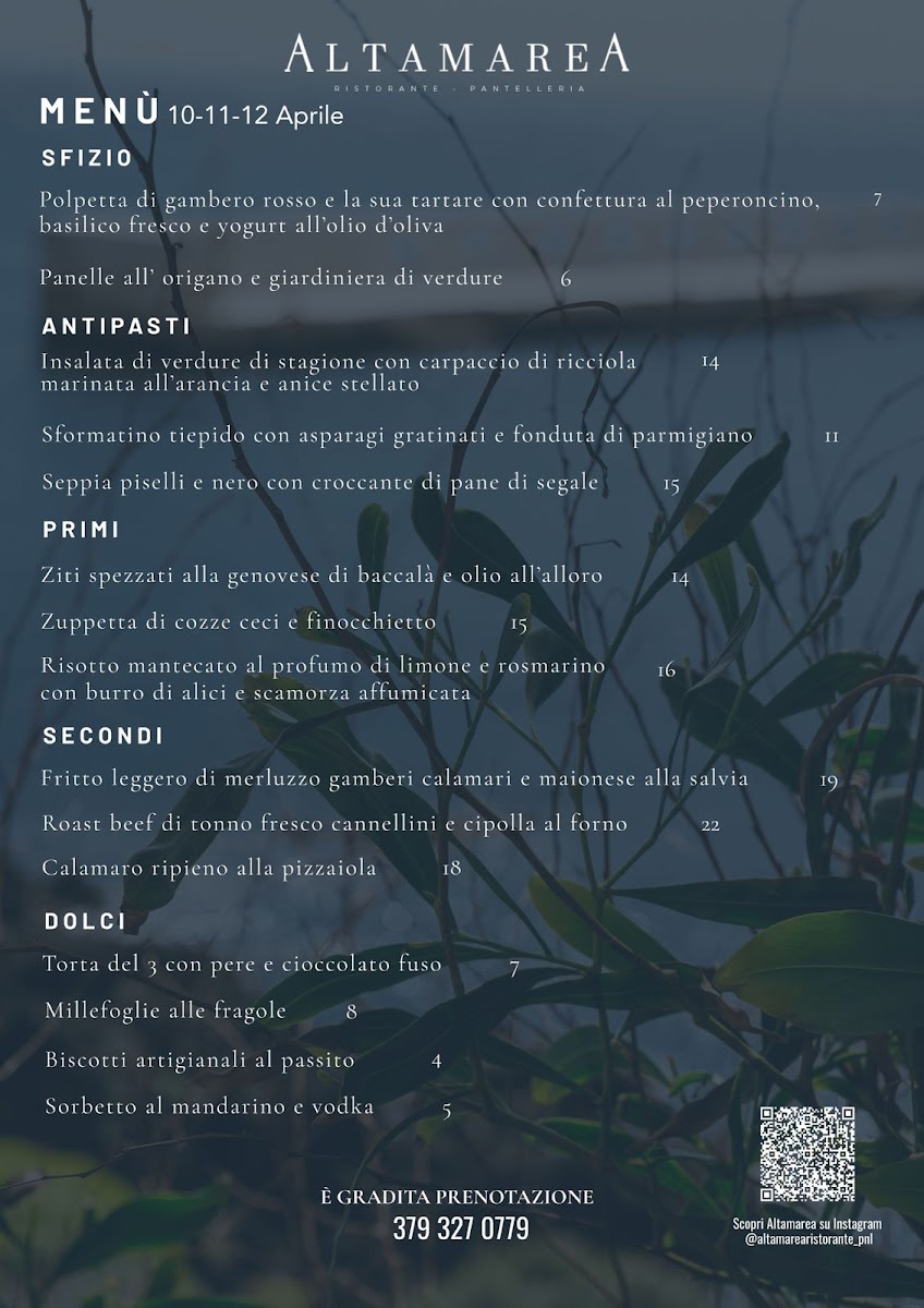 Ristorante Altamarea Photo Menu 1