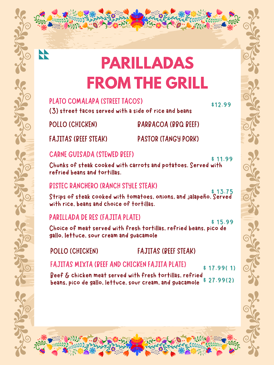 La Hacienda Photo Menu 4