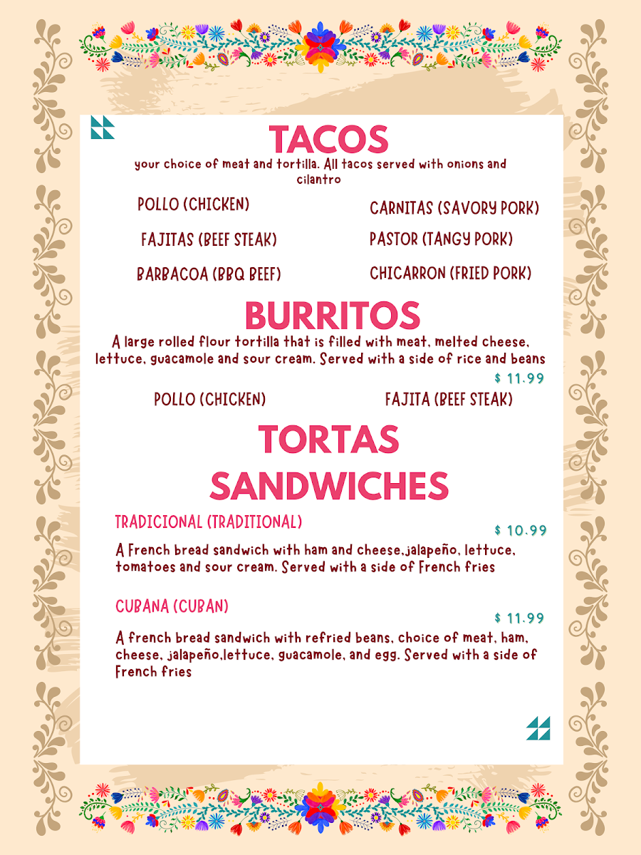La Hacienda Photo Menu 5
