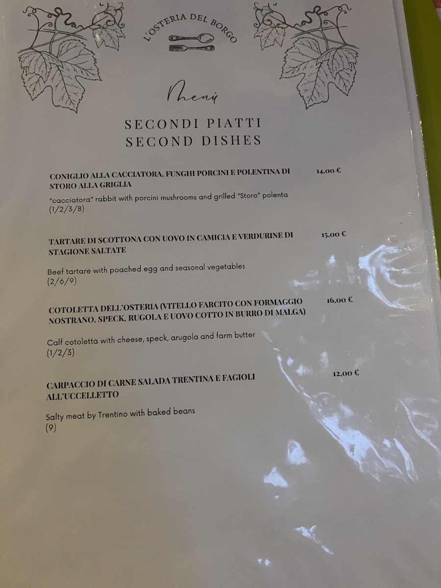 Osteria del borgo Photo Menu 1