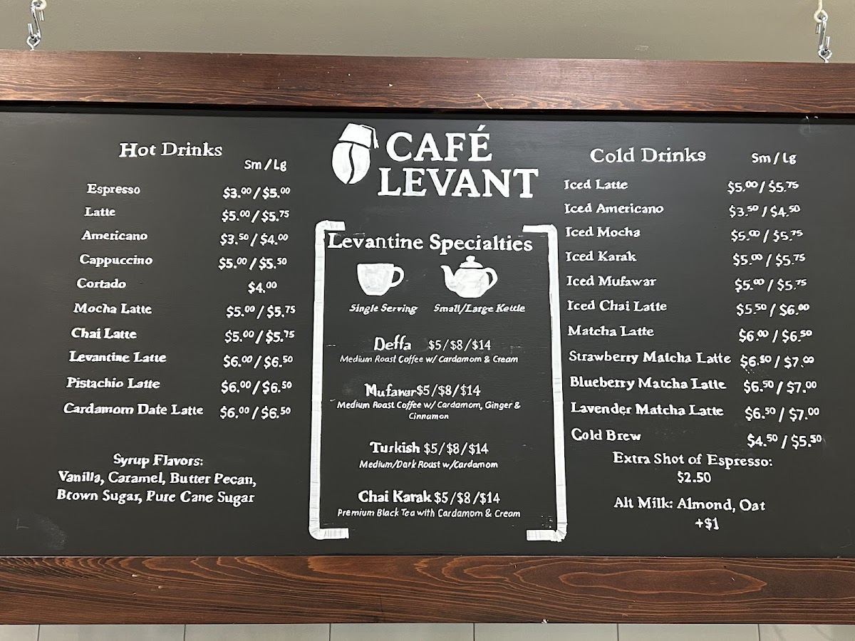 Cafe Levant Photo Menu 1