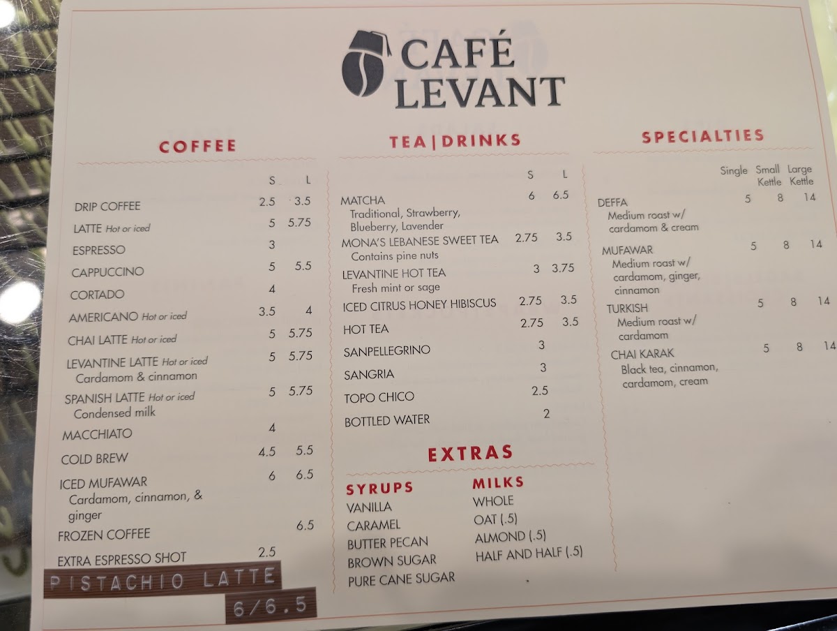 Cafe Levant Photo Menu 3