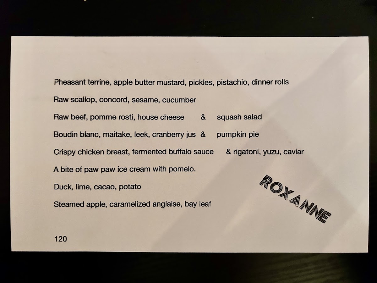 Roxanne Photo Menu 3