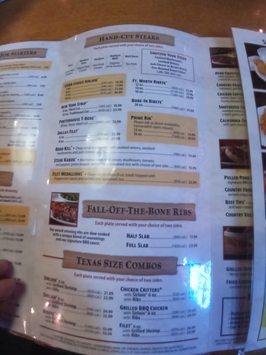 Texas Roadhouse Photo Menu 5